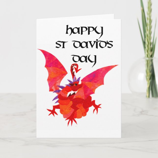 St David's Day Greeting Card - English (Front)