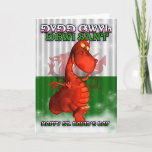 St. David's Day, Welsh Card, Dydd Gwyl Dewi Sant Card