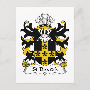 St David's Family Crest Postcard