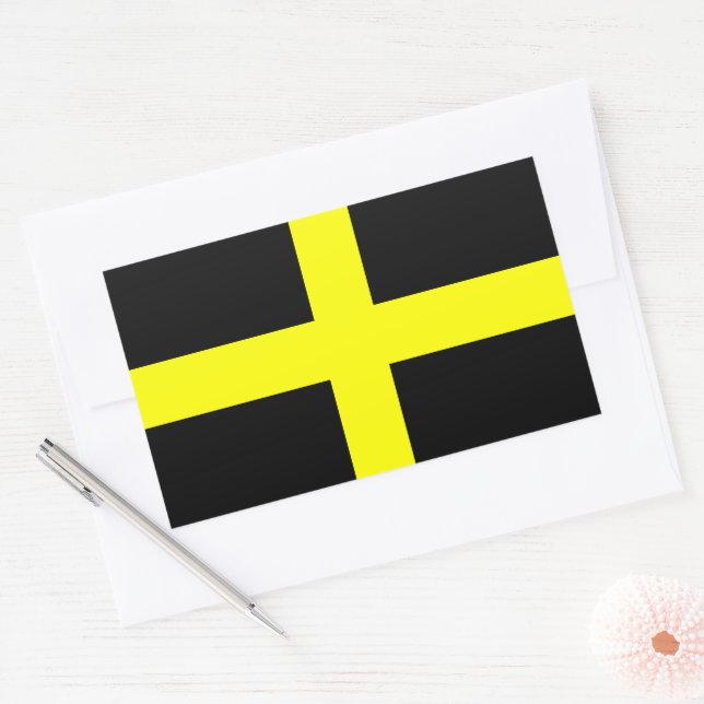 St. David's Flag Rectangular Sticker (Envelope)