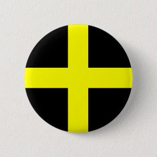 St. David's Flag Wales Welsh 6 Cm Round Badge