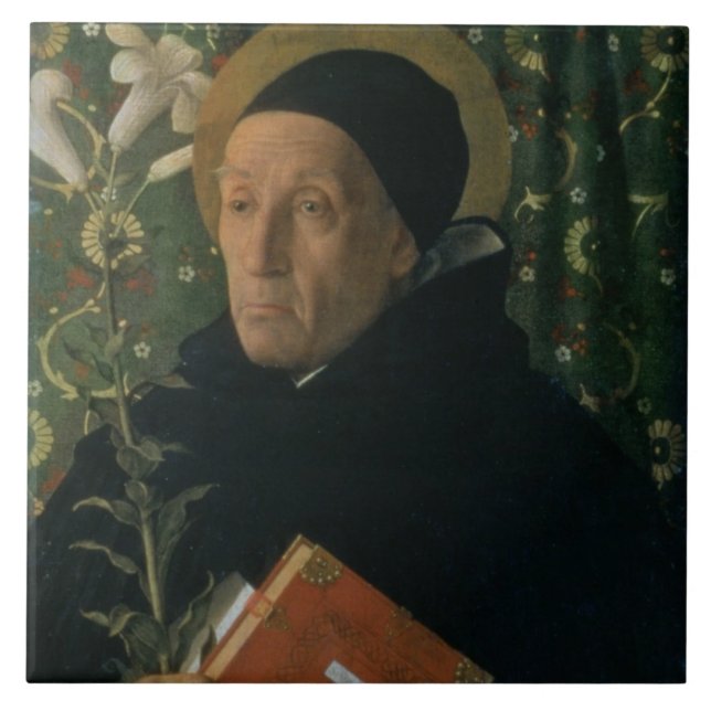 St. Dominic, 1515 (oil on canvas) Tile (Front)