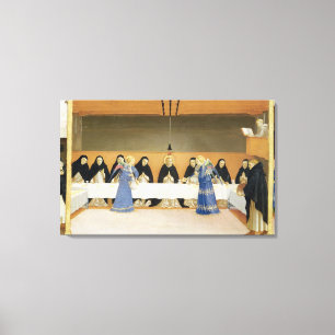 St. Dominic and his Companions Fed by Angels Canvas Print