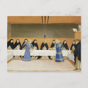 St. Dominic and his Companions Fed by Angels Postcard