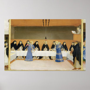 St. Dominic and his Companions Fed by Angels Poster