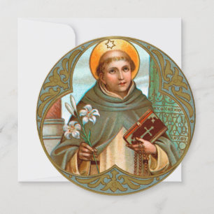 St. Dominic (BK 07) Round Flat Greeting Card