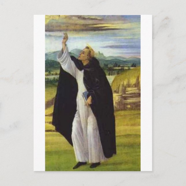 St. Dominic by Botticelli Postcard (Front)
