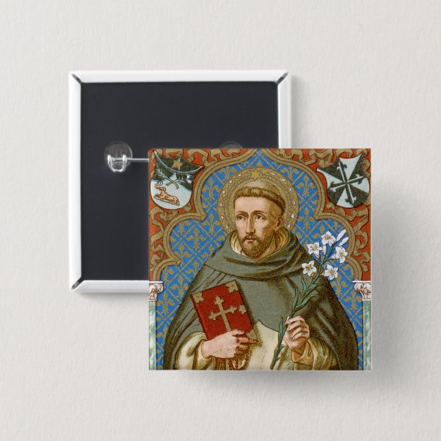 St. Dominic de Guzman (BK 011) 15 Cm Square Badge (Front & Back)
