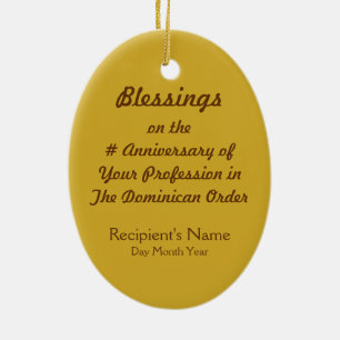 St. Dominic de Guzman (PM 02) Ceramic Tree Decoration