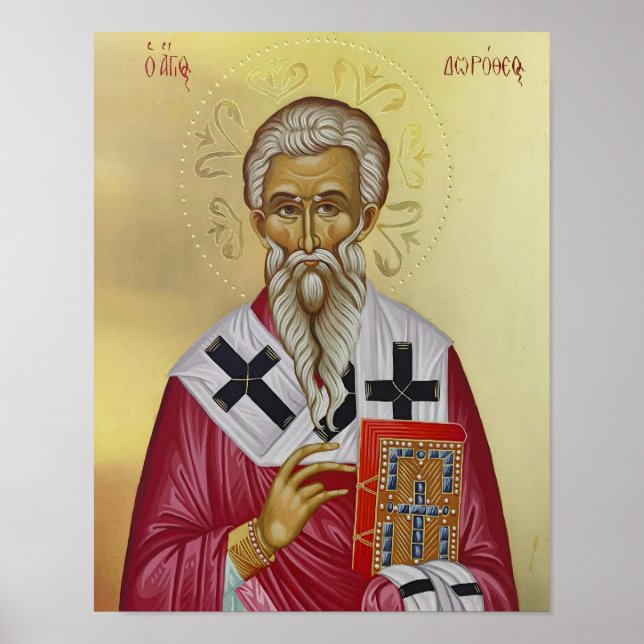 St. Dorotheus of Tyre Orthodox Icon Print (Front)