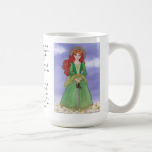 St. Dymphna Watercolor Prayer Tea Coffee Mug