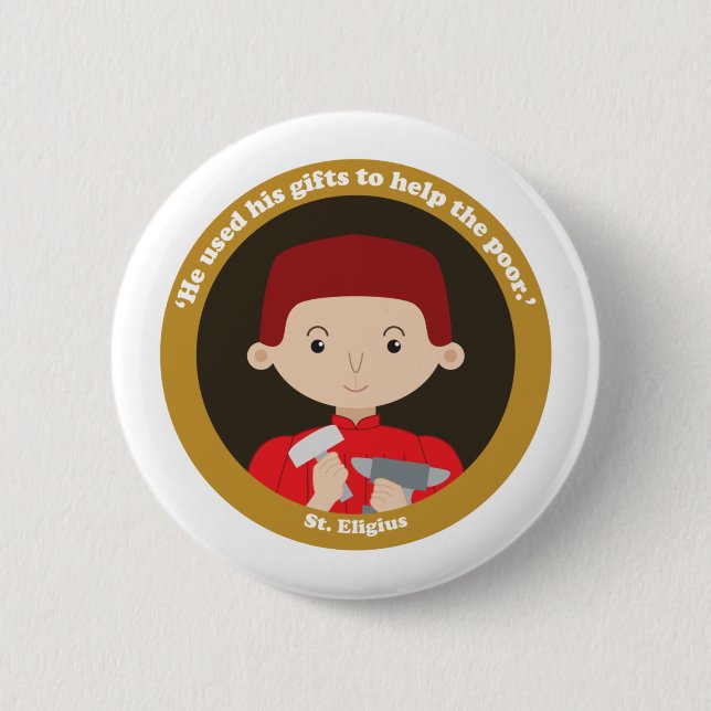 St. Eligius 6 Cm Round Badge (Front)