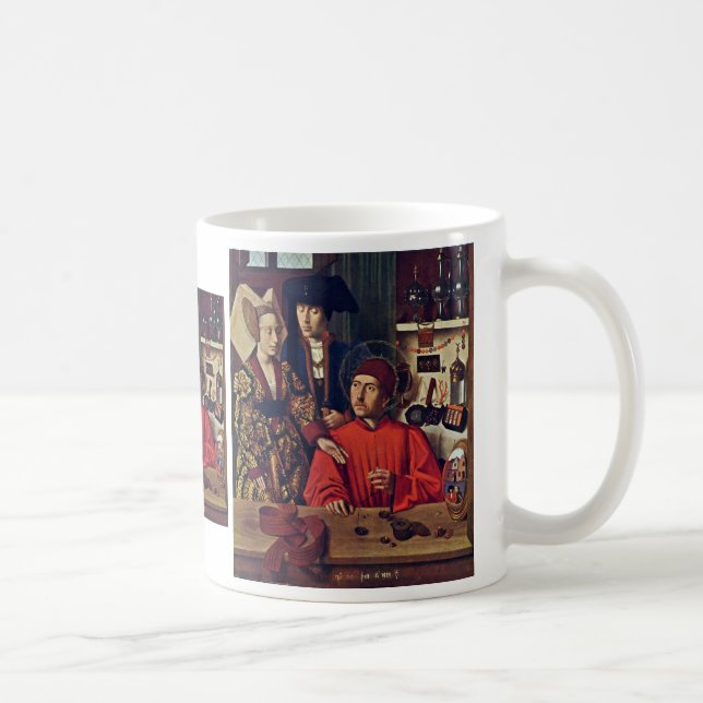 St. Eligius In His Goldsmith Workshop,  By Christu Coffee Mug (Right)