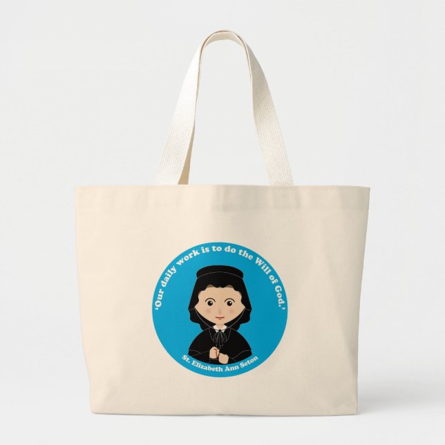 St. Elizabeth Ann Seton Large Tote Bag (Front)