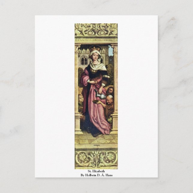 St. Elizabeth By Holbein D. Ä. Hans Postcard (Front)