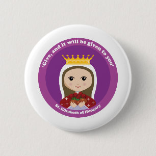 St. Elizabeth of Hungary 6 Cm Round Badge