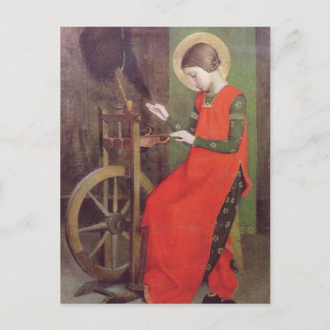 St Elizabeth of Hungary by Marianne Stokes Postcard (Front)