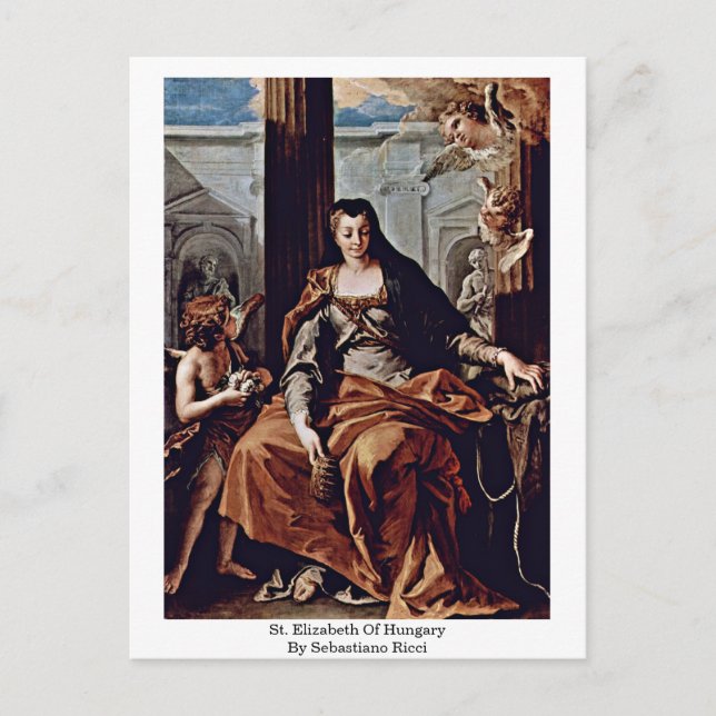 St. Elizabeth Of Hungary By Sebastiano Ricci Postcard (Front)