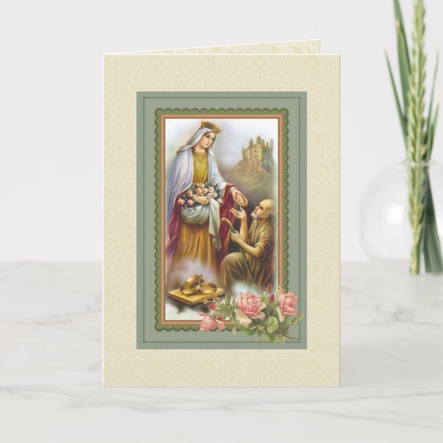St. Elizabeth of Hungary Catholic Prayer Card (Front)
