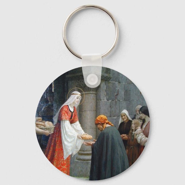 St. Elizabeth of Hungary Feeds the Poor Key Ring (Front)