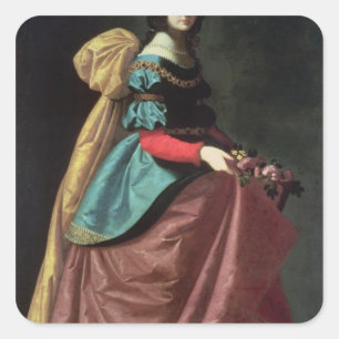 St. Elizabeth of Portugal  1640 Square Sticker