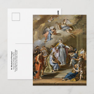 St. Elizabeth of Portugal Catholic Patron Saint of Postcard