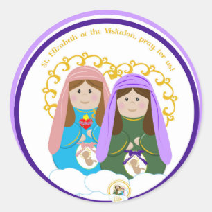 St. Elizabeth of the Visitation Classic Round Sticker