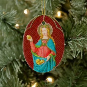 St. Emerentiana of Rome (SAU 36) Ceramic Tree Decoration