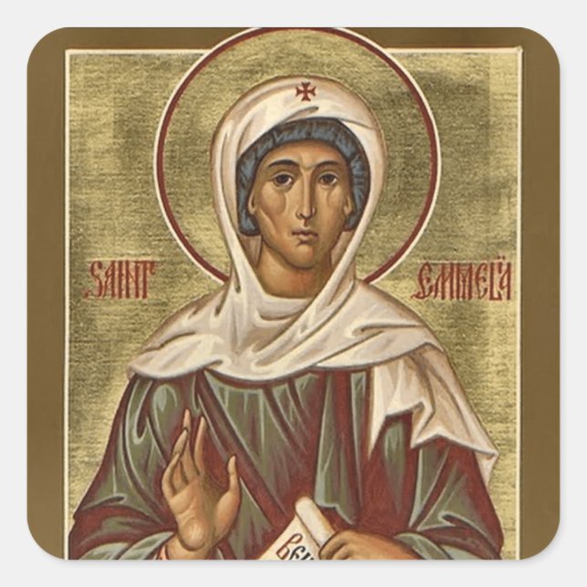 St. Emilia Orthodox Christian Icon Square Sticker (Front)