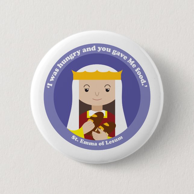 St. Emma of Lesum 6 Cm Round Badge (Front)