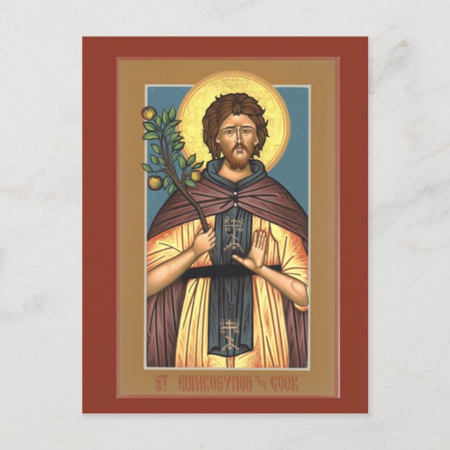 St. Euphrosynos the Cook Prayer Card (Front)