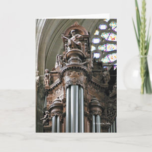 St Eustache organ greeting card