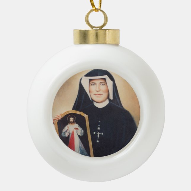 St.Faustina Christmas Ornament (Front)