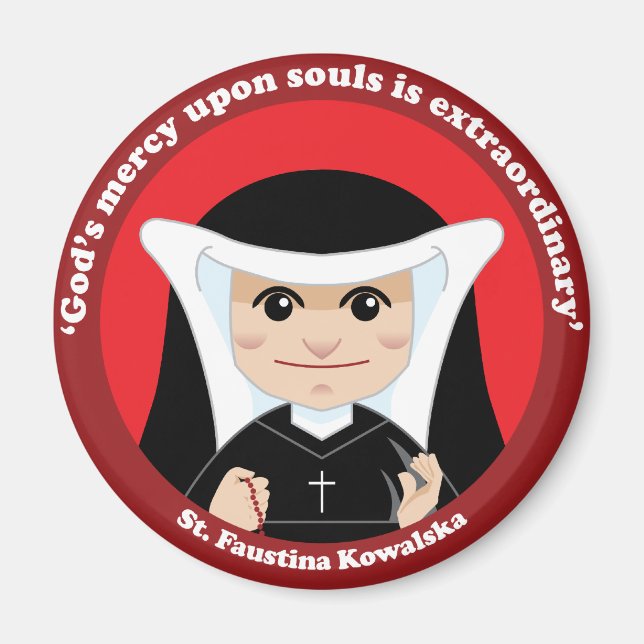 St. Faustina Kowalska Magnet (Front)