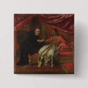 St. Filippo Neri Curing Pope Clemente VIII 15 Cm Square Badge