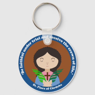 St. Flora of Córdoba Key Ring
