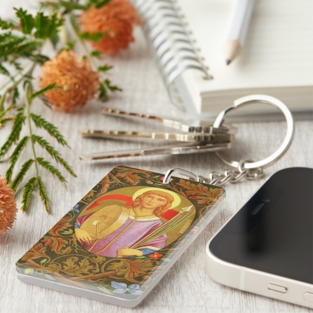 St. Florian of Lorch (PM 03) Single Image Key Ring (Front Right)