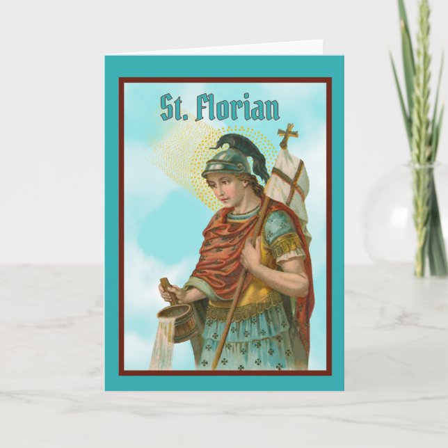 St. Florian with Bucket (Clear Skies; M 019) Card (Front)