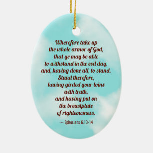 St. Florian with Bucket (Clear Skies; M 019) Ceramic Tree Decoration