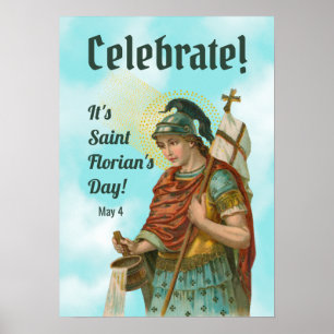 St. Florian with Bucket (Clear Skies; M 019) Poster