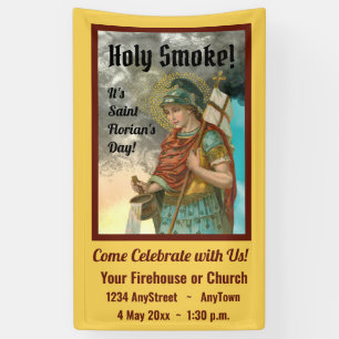 St. Florian with Bucket (Smoke; M 019) Banner