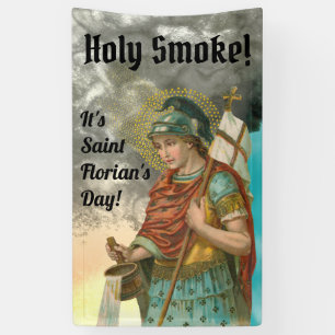 St. Florian with Bucket (Smoke; M 019) Banner