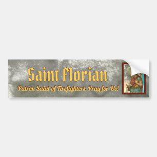 St. Florian with Bucket (Smoke; M 019) Bumper Sticker