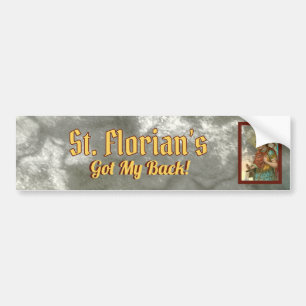St. Florian with Bucket (Smoke; M 019) Bumper Sticker
