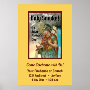 St. Florian with Bucket (Smoke; M 019) Poster