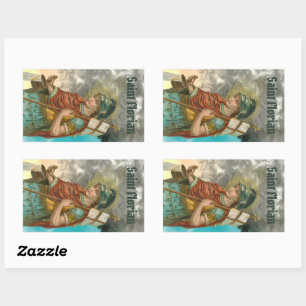 St. Florian with Bucket (Smoke; M 019) Rectangular Sticker