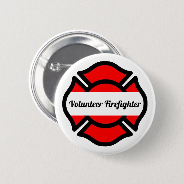 St. Florian's Cross 6 Cm Round Badge (Front & Back)