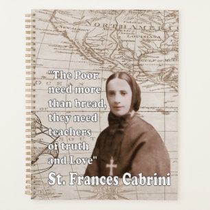 St Frances Cabrini Catholic Saint  Planner
