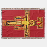 St Frances of Assisi San Damiano Crucifix Blanket