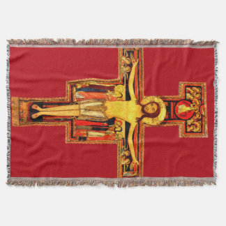 St Frances of Assisi San Damiano Crucifix Blanket